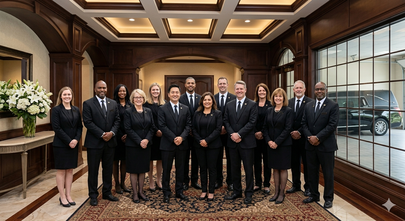 A funeral home professional