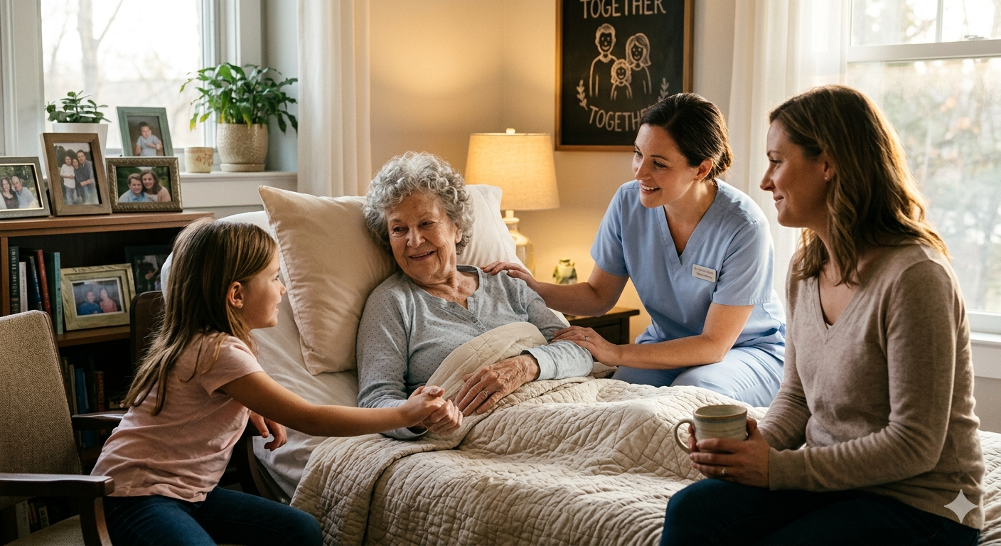 A hospice care setting